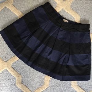 Gap Black And Navy Pleated Skirt